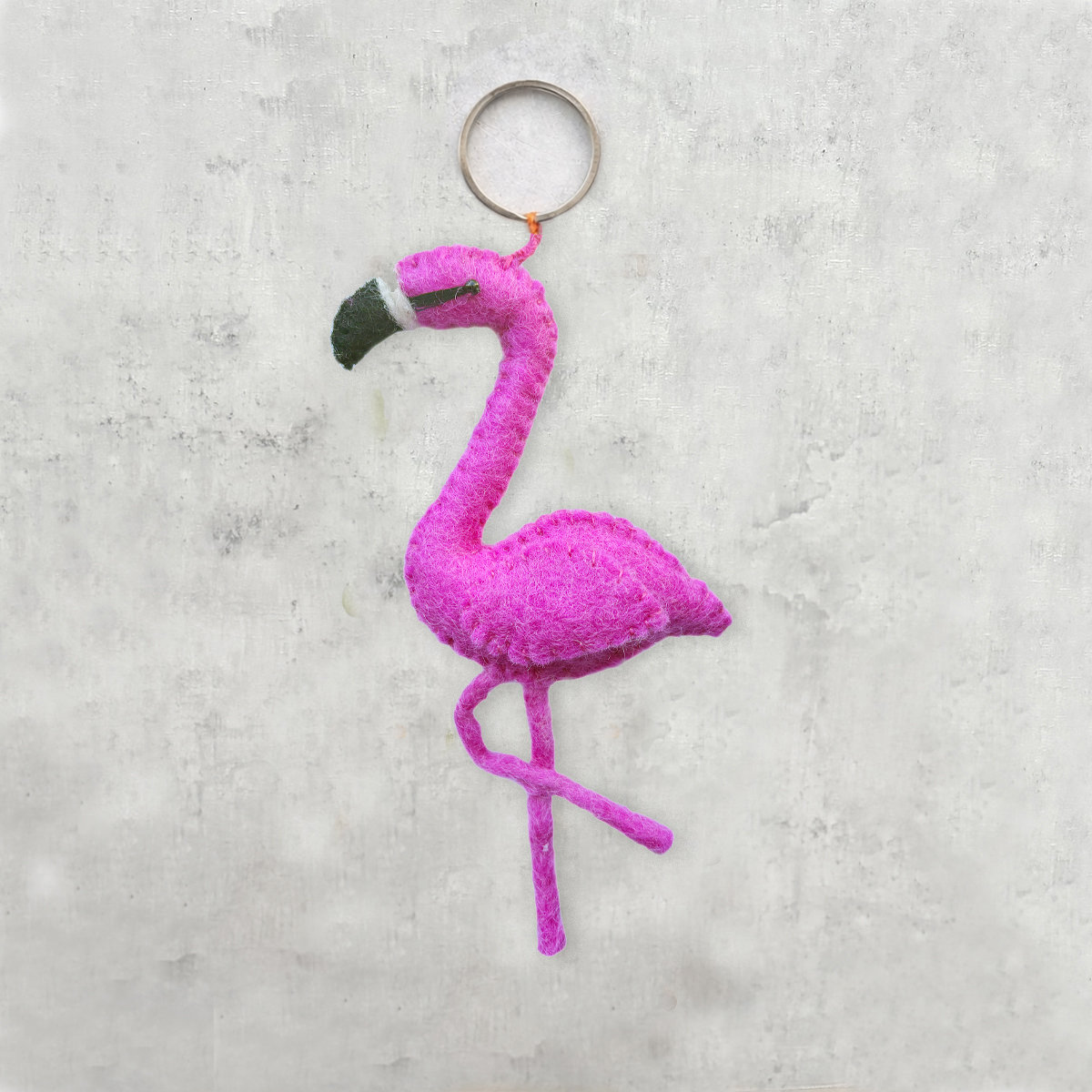 12D-KEY-FLAM_BETON Keyring flamingo - Afbeelding 4