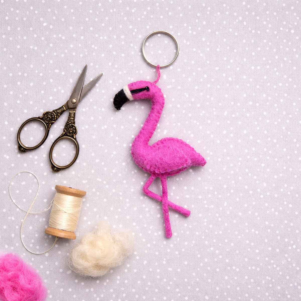12D-KEY-FLAM_SFEER Keyring flamingo - Afbeelding 2