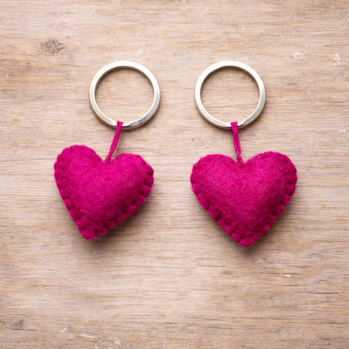 13B-KEYHEART-PNK_EXTRA Keyring heart pink - Afbeelding 3