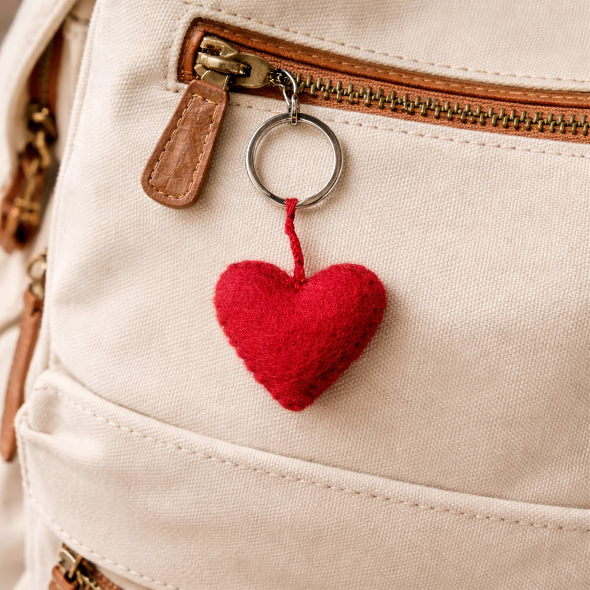 13B-KEYHEART-RED_EXTRA Keyring heart red - Afbeelding 3