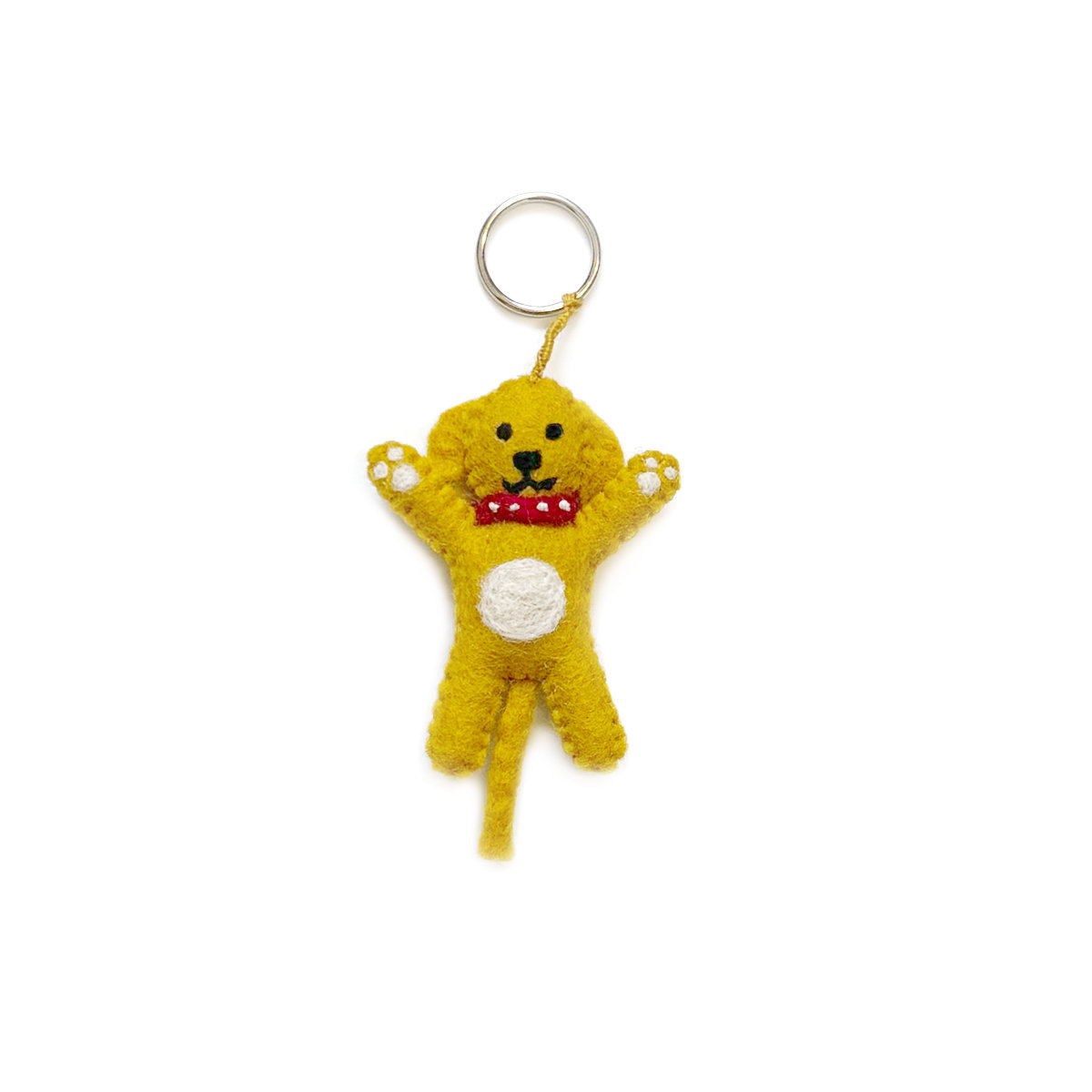 14F-KEY-DOG-BL_WIT Keyring dog creme - Afbeelding 3