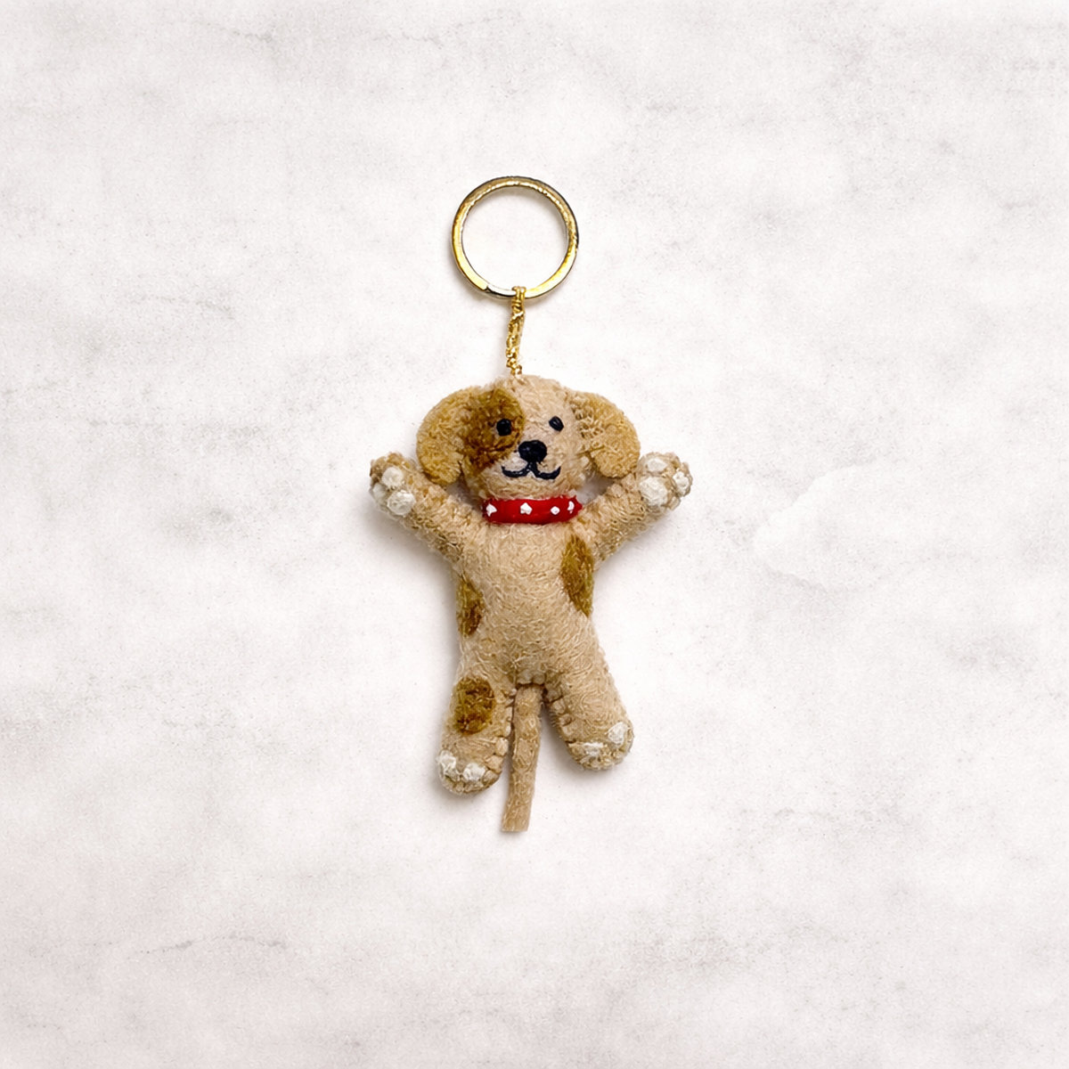 14G-KEY-DOG-SPOT_BETON Keyring dog spotted brown - Afbeelding 4
