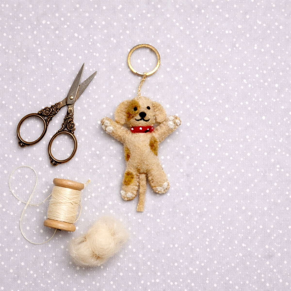 14G-KEY-DOG-SPOT_SFEER Keyring dog spotted brown - Afbeelding 2