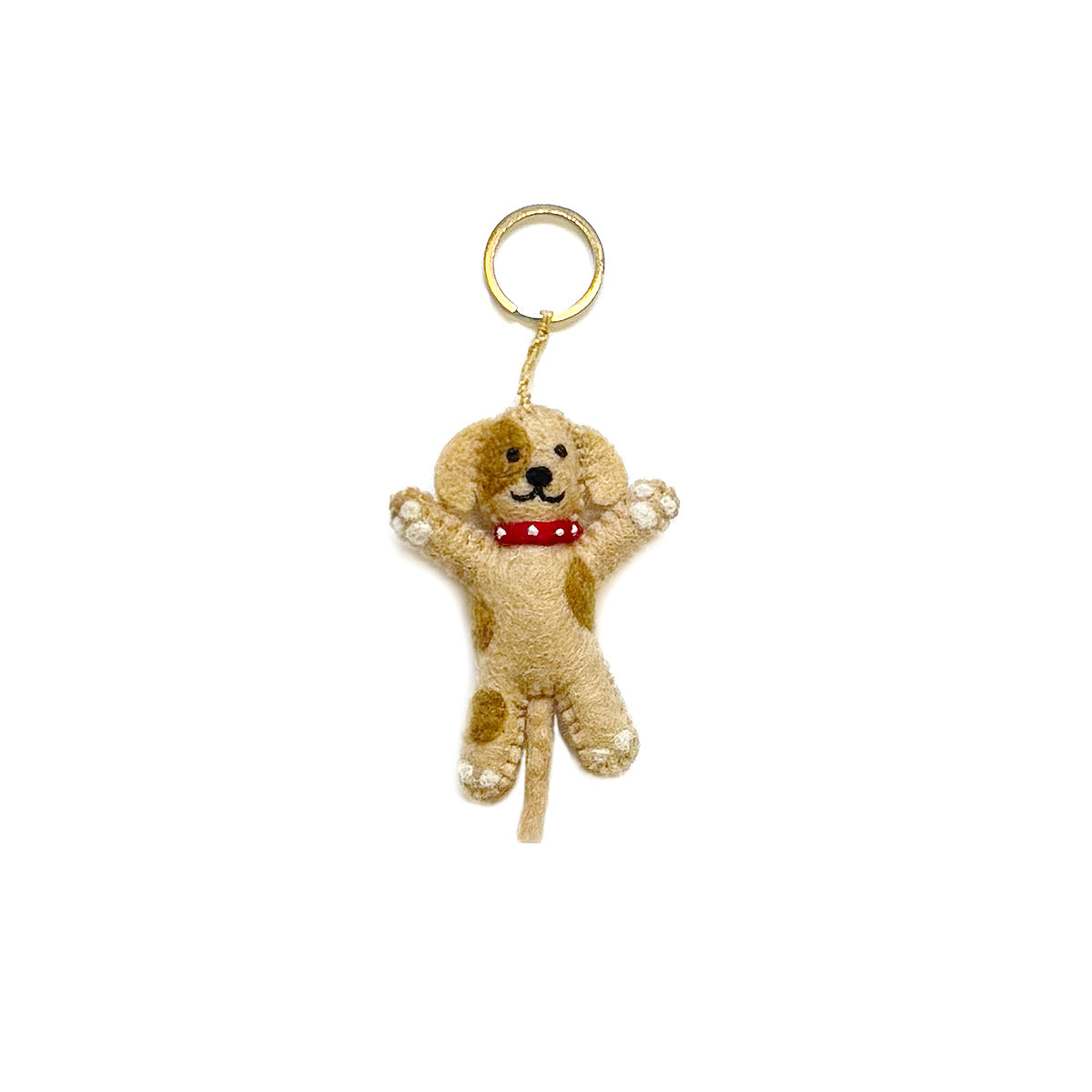 14G-KEY-DOG-SPOT_WIT Keyring dog spotted brown - Afbeelding 3