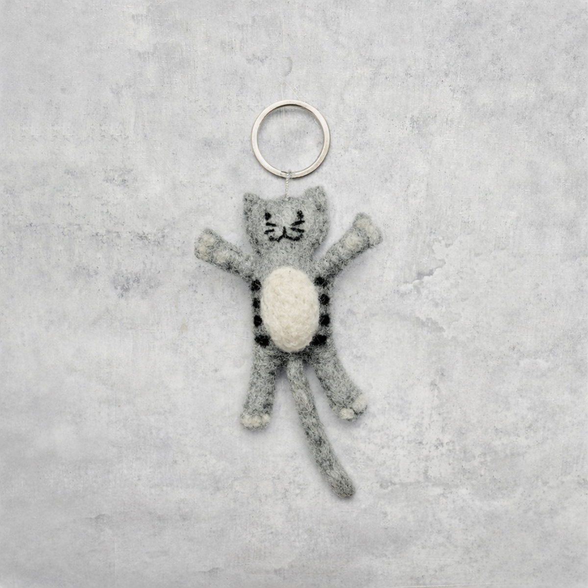 15B-KEYCAT-GR_BETON Keyring cat grey - Afbeelding 4