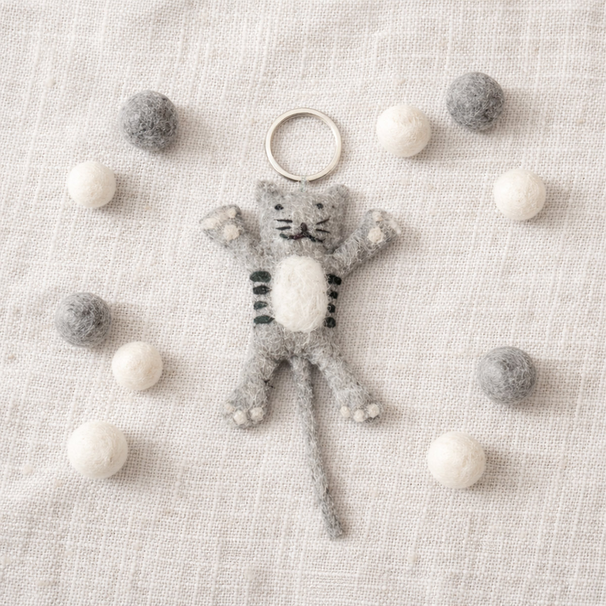 15B-KEYCAT-GR_SFEER Keyring cat grey - Afbeelding 2