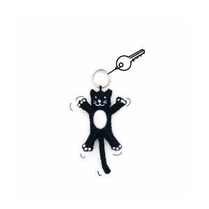Keyring cat black