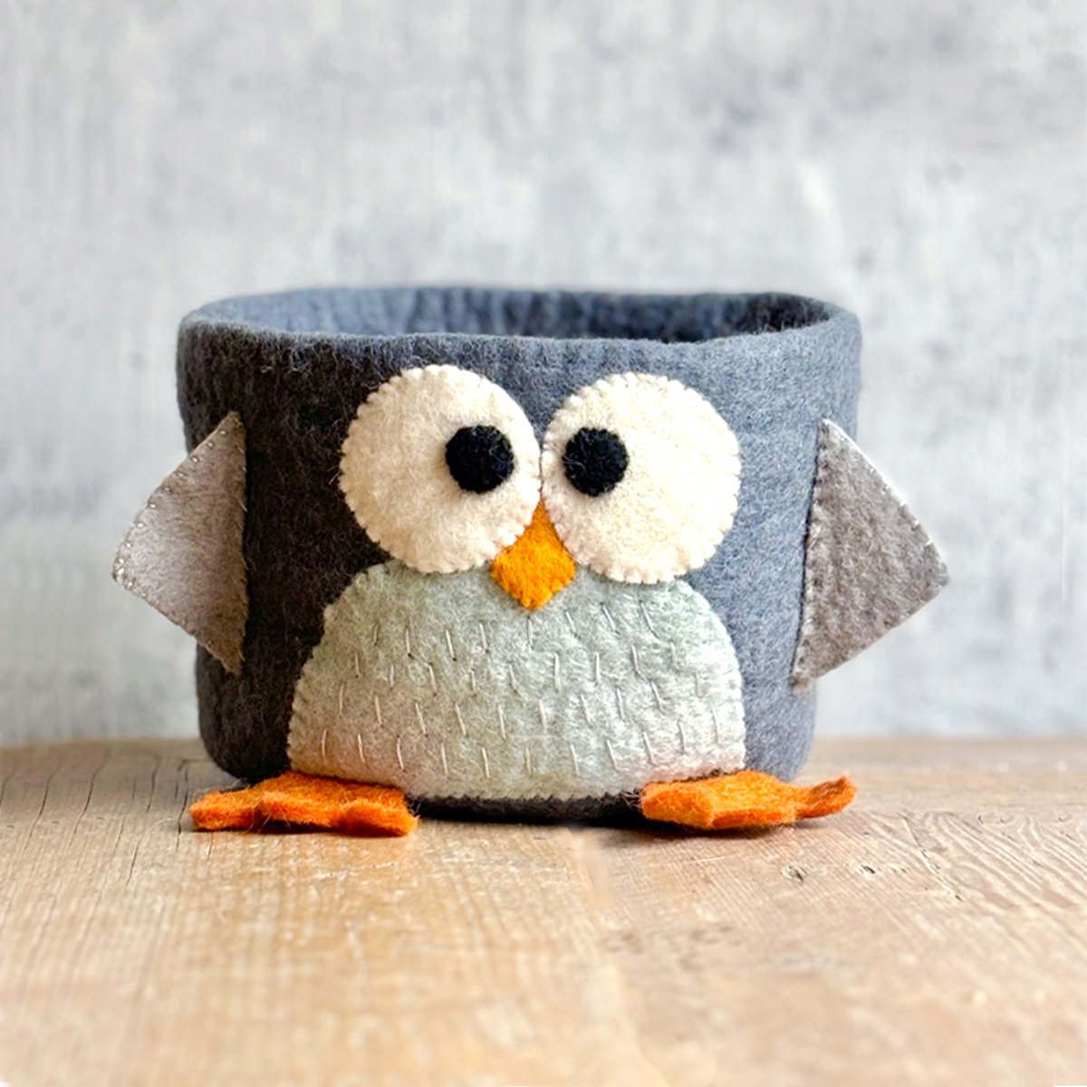 18C-MND-OWLGR_BETON Basket Owl grey - Afbeelding 4