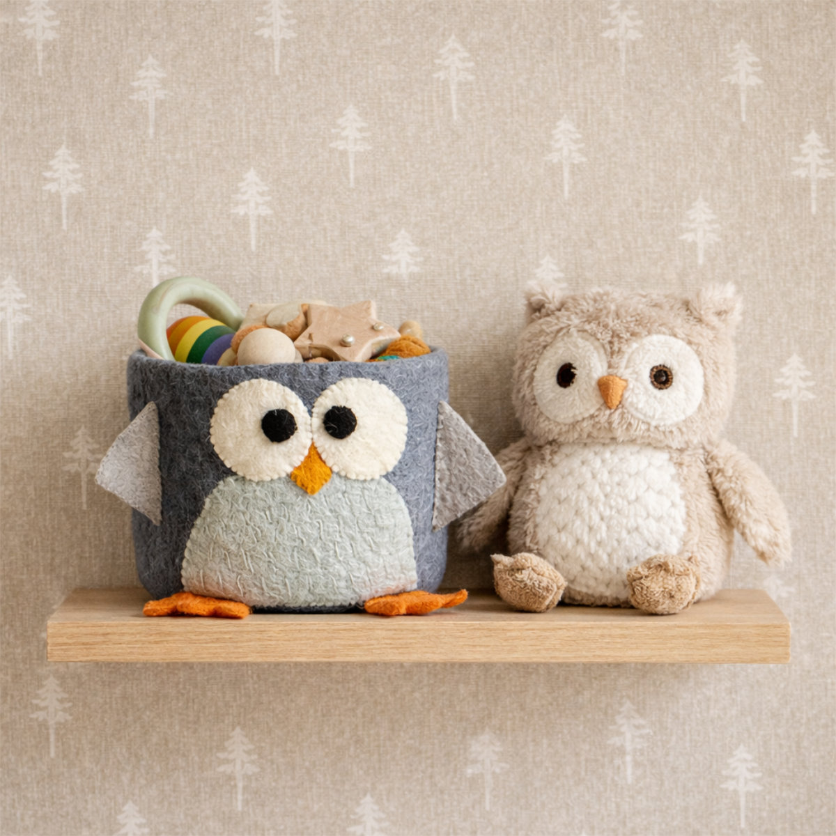 18C-MND-OWLGR_SFEER Basket Owl grey - Afbeelding 2