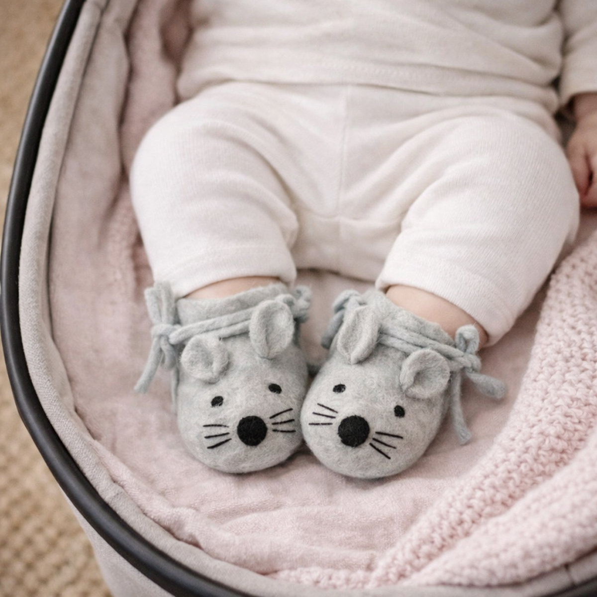 1D-SHO-MSG_EXTRA Babyshoe Mouse grey