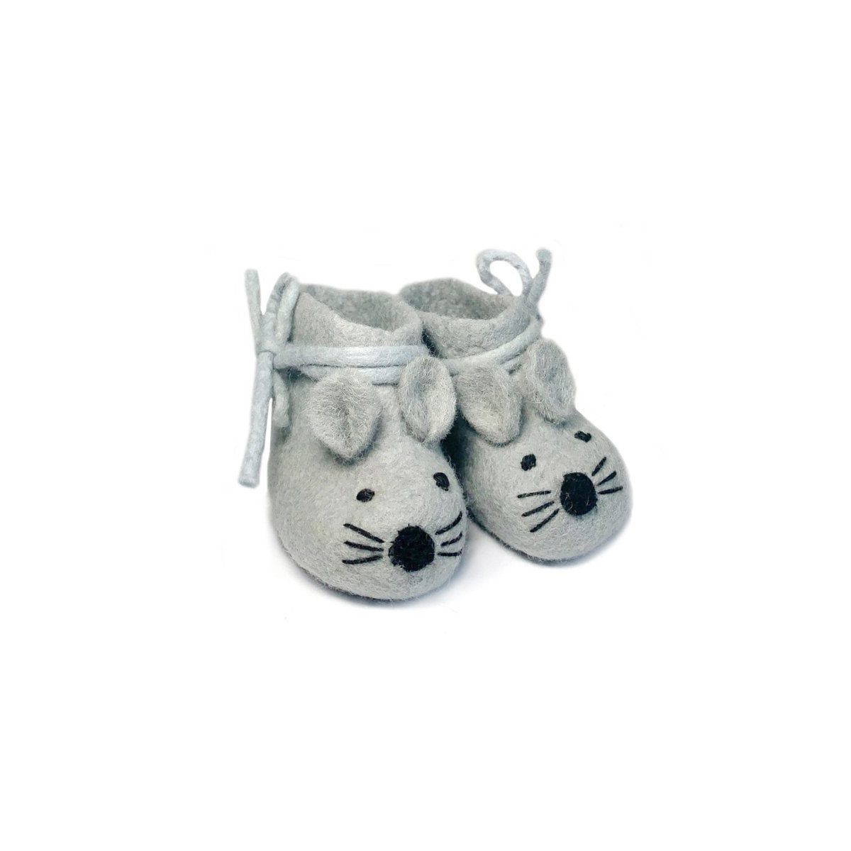 1D-SHO-MSG_WIT Babyshoe Mouse grey - Afbeelding 4