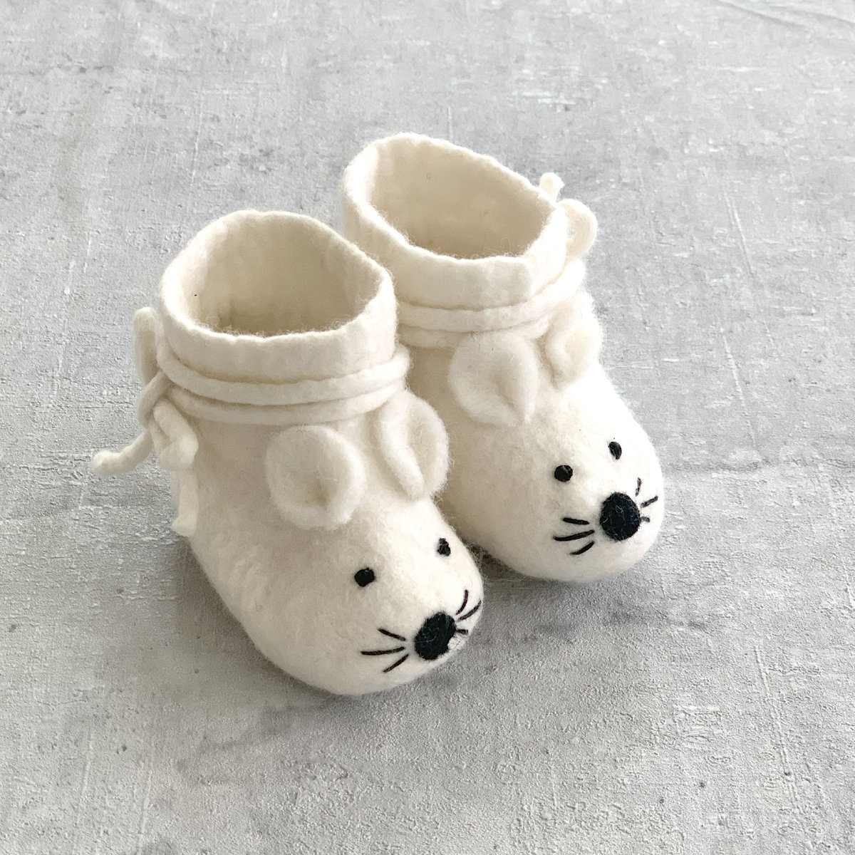 2D-SHO-MSW_BETON Babyshoe Mouse white - Afbeelding 4