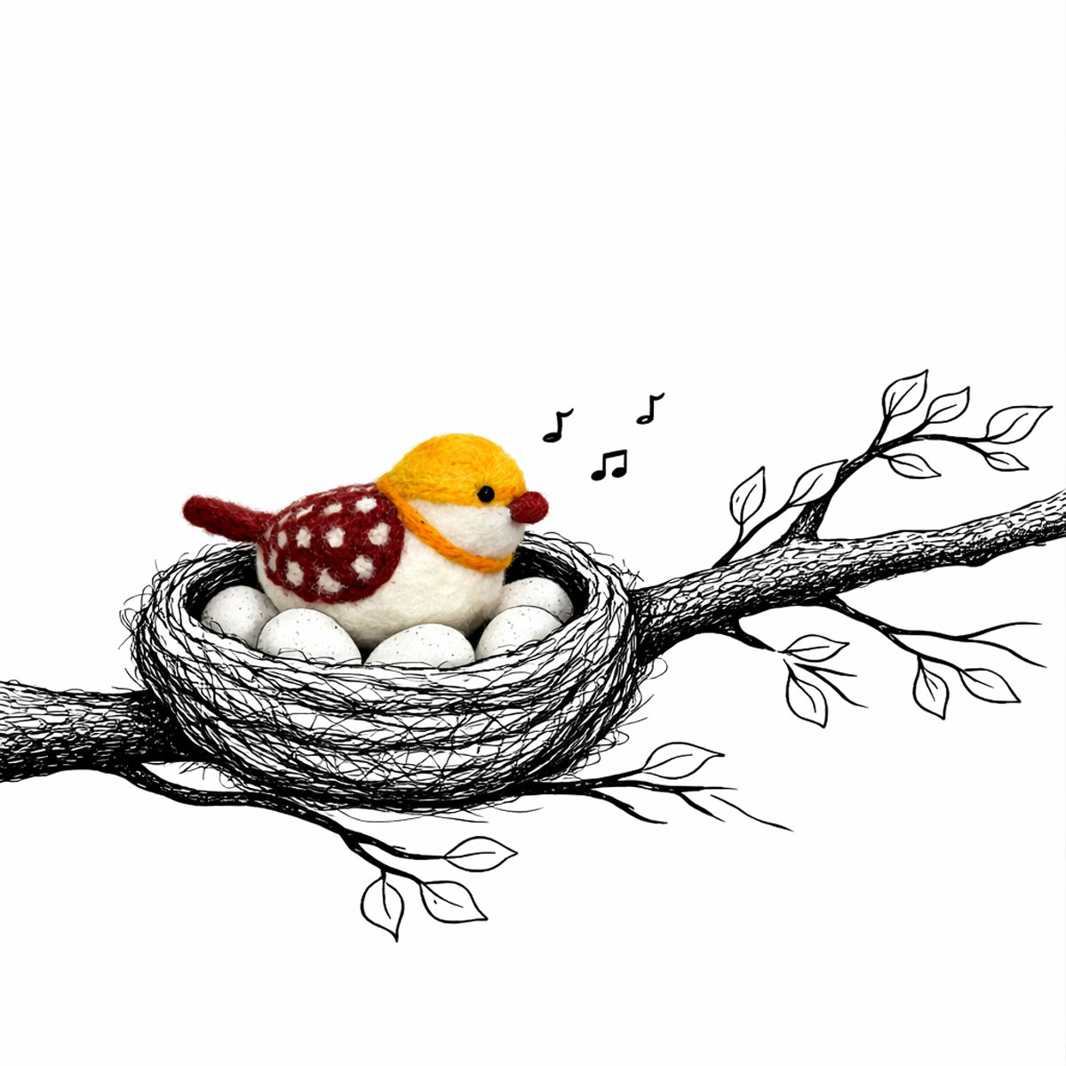 5D-BIR-DOT_EXTRA Bird dotted - Afbeelding 3