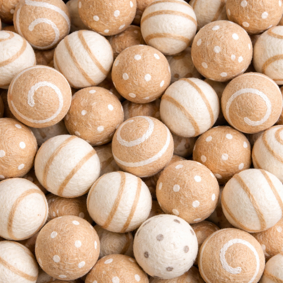 BOV-CAT-BALL-CR_EXTRA CatToy balls creme (SET 3) - Afbeelding 3