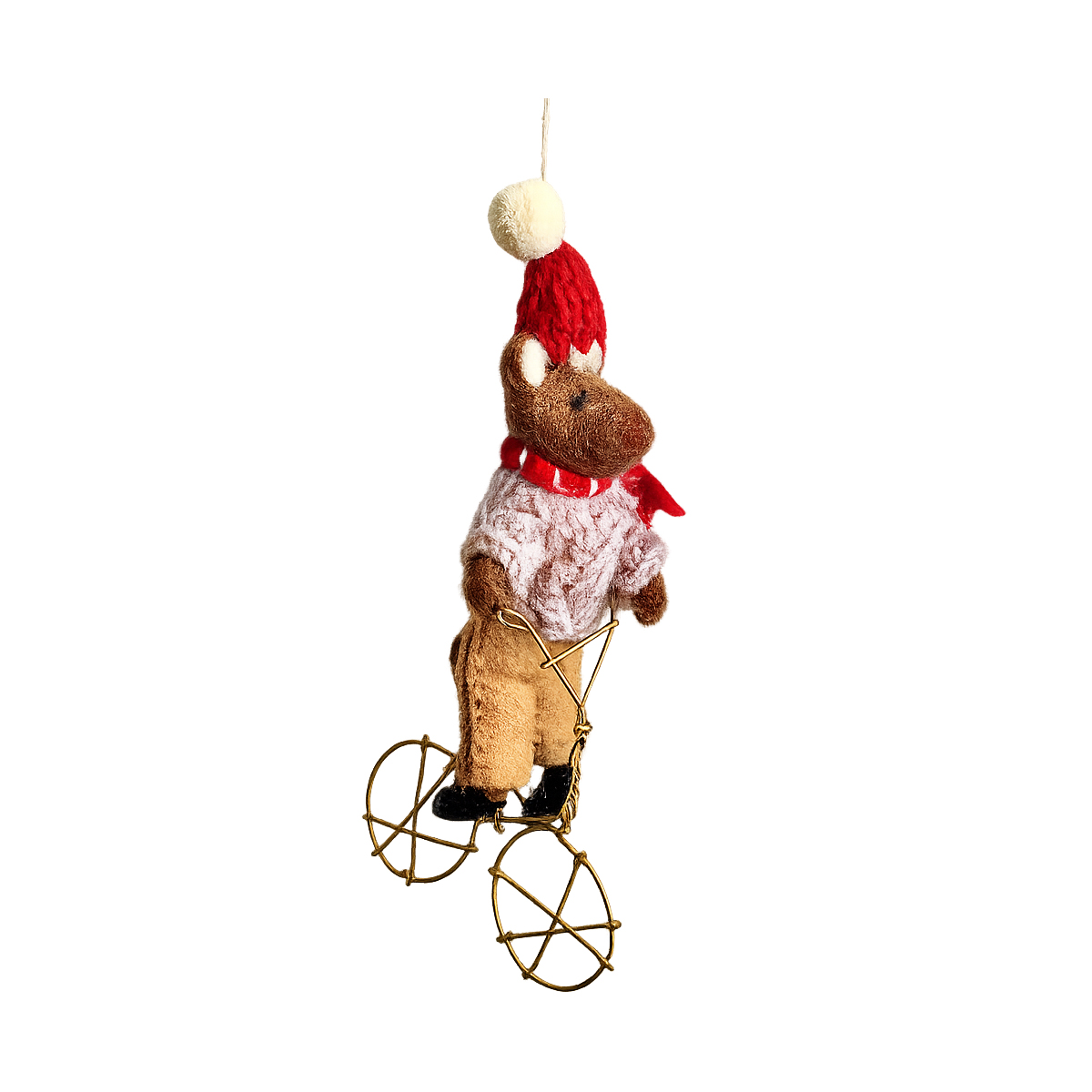 XM-02-SHNT-DEER_WIT Beer op fiets - Afbeelding 2