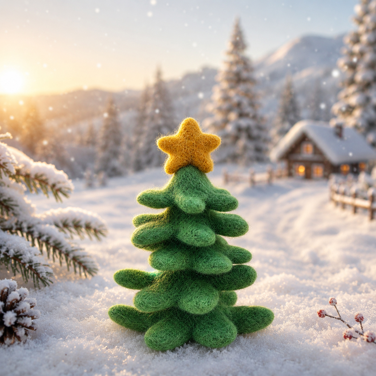 XM-TREE-STR_EXTRA Kerstboom met ster - Afbeelding 2