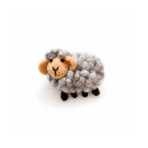 broche schaapgrijs wit