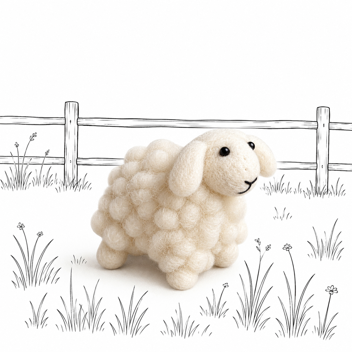 SchaapWIT-grootILLU Hanger schaap wit - Afbeelding 3