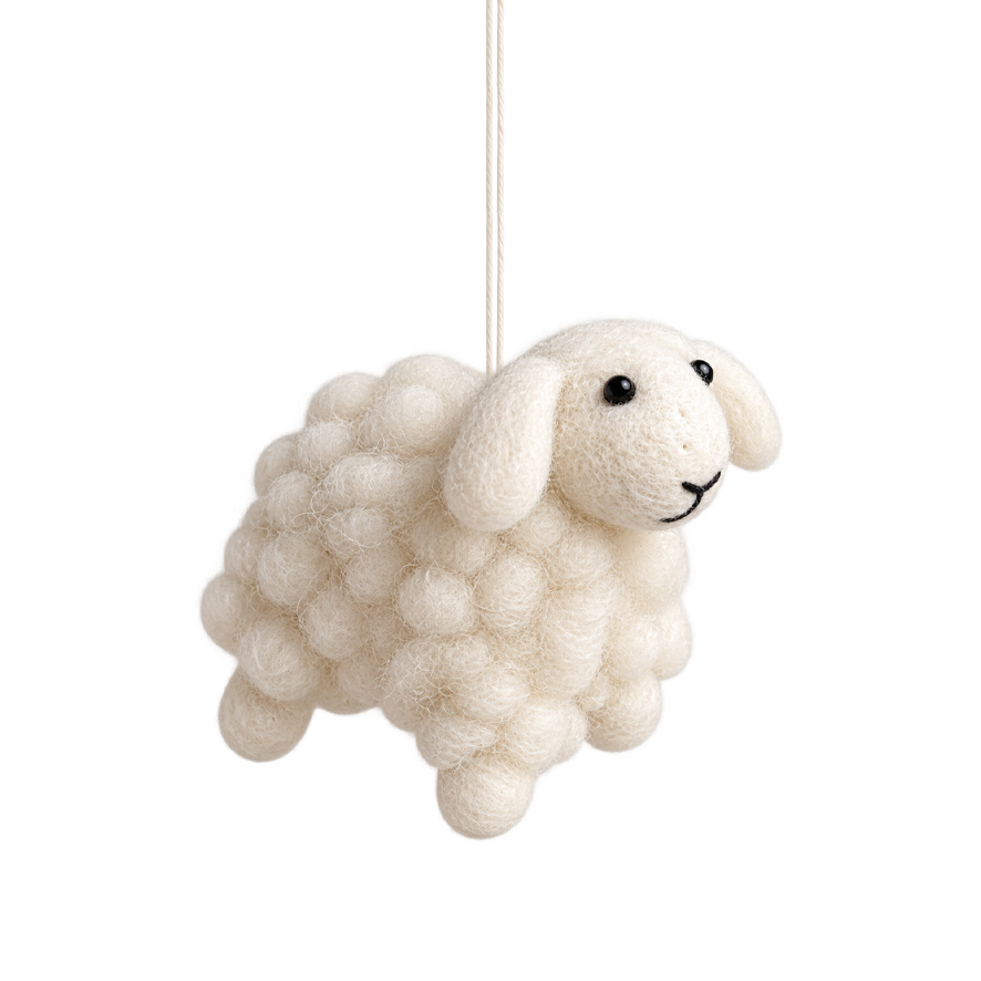 SchaapWIT-grootVRIJ Hanger schaap wit